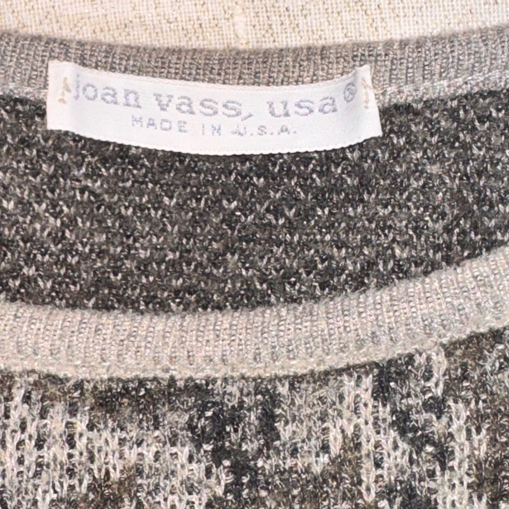 Joan Vass Patterned Sweatshirt. Size S - Picture 2 of 5